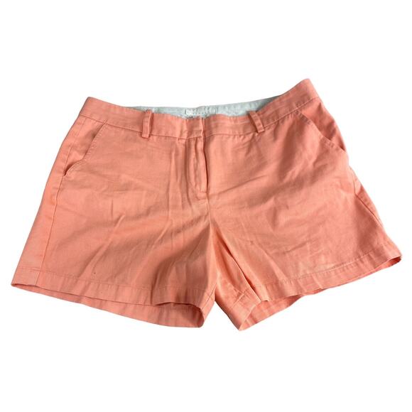 Sandro Chino Shorts Sz 16 Peach Casual Short High-Rise 5" Inseam Cotton - Picture 1 of 4